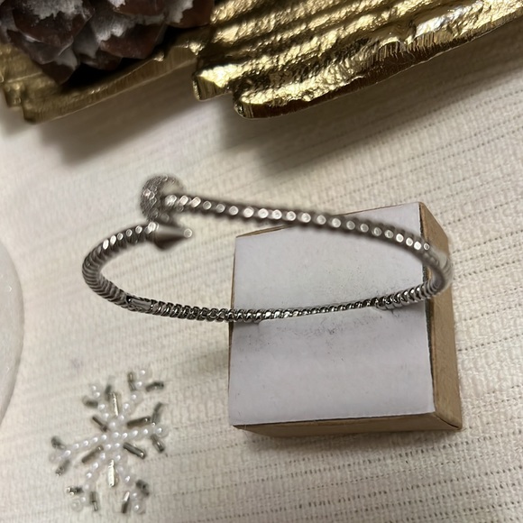 Screw Roped Detail Bangle 14k Silver Plated - Picture 4 of 11